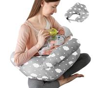 Mingfuxin Nursing Pillow for Breastfeeding, Multifunctional Breastfeeding Pillows with Adjustable Waist Strap & Safety Fence Pregnancy Maternity Pillow for Baby Bottle Feeding Pillows