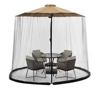 Mingfuxin Patio Umbrella Mosquito Netting, Universal Outdoor Patio Umbrellas Mesh Screen Mosquito Netting with Zipper for Garden Camping Market Table Cantilever Offset Umbrella (Mesh Netting Only)