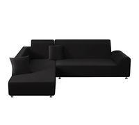 Mingfuxin Sectional Couch Covers, Stretch Sofa Slipcovers L Shaped Anti Slip Corner Sofa Cover Chaise Lounge Protector with 2 PCS Pillow Covers for 3 Seaters + 4 Seaters L-Type Sectional Sofa Couch