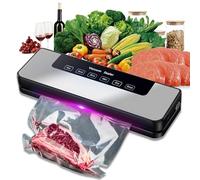 Mingfuxin Vacuum Sealer Machine, 6-in-1 Food Vacuum Sealer Machine with 65 KPA Powerful Suction, Multi-function Food Sealer for Dry & Moist Food Fresh Preservation with 10Pcs Vacuum Sealers Bags