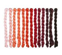 MINGGUXIUYI Natural 100% Silk Thread Handmade Embroidery Thread Floss 1430 Metres 13 Colors (03)