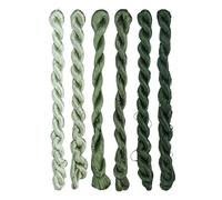 MINGGUXIUYI Natural 100% Silk Thread Handmade Embroidery Thread Floss 660 Metres 6 Colors(32)