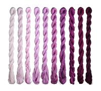 MINGGUXIUYI Natural 100% Silk Thread, Handmade Embroidery Thread, Silk Embroidery Thread 1100 Metres, 10 Colors (101)