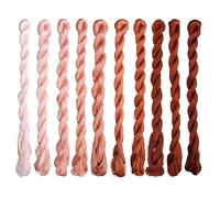 MINGGUXIUYI Natural 100% Silk Thread, Handmade Embroidery Thread, Silk Embroidery Thread 1100 Metres, 10 Colors (93)