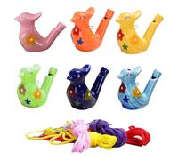 Minging 6-Piece Bird Calling Musical Toy Bird Water Whistle Bird Tweeting in the Shape of a Bird Water Whistle Ceramic for Birds Whistle Child