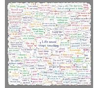 MINGJIAOSM-100 Pieces Inspirational English Sentence Creative Stickers Waterproof Luggage Computer Motorcycle DIY Decorative Stickers