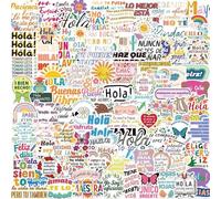 MINGJIAOSM-100pcs Spanish Inspirational Graffiti Sticker Decoration Guitar Notebook Luggage DIY Waterproof