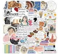 MINGJIAOSM-50 British Novelist Jane Austen Graffiti Stickers Decorating Guitar Notebook Suitcase DIY Stickers