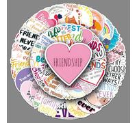 MINGJIAOSM-50 Friendship Graffiti Stickers Friends Matter English Sentence Decoration Phone Case Water Cup Stickers