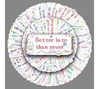 MINGJIAOSM-50 Inspirational English Short Sentences Graffiti Text Slogan DIY Water Cup Luggage Sticker Waterproof