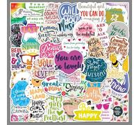 MINGJIAOSM-50 Motto Inspirational English Graffiti Stickers Laptop Luggage Refrigerator Decorative Stickers