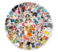 MINGJIAOSM-50 Peking Opera Faces, Opera Characters, Chinese Style self-Adhesive refrigerators, Luggage, laptops, Waterproof Stickers