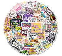 MINGJIAOSM-50 Pieces Inspirational English Graffiti Stickers PP Material Waterproof Stickers Reward Stickers Water Cup Luggage Decoration
