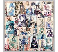 MINGJIAOSM-50 Pieces of Game Characters, Ink Style, National Tide, Cartoon, Graffiti, Waterproof Decoration, Notebook, Mobile Phone, Notebook Sticker