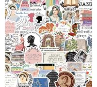 MINGJIAOSM-50 Pieces of Literary and Artistic Jane Austen Retro Cartoon Character Image Handbook Stickers Stationery Suitcase Note Stickers