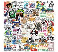 MINGJIAOSM-50 Sheets of Jiu-Jitsu English Phrases Graffiti Stickers Luggage Notebook DIY Waterproof Stickers