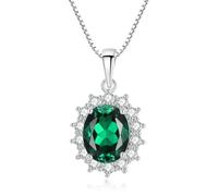 Mingkeda Princess Diana Kate Middleton Natural Sapphire Necklace for Women Lab Created Gemstone Pendant Necklace for Women Birthstone Anniversary Engagement Gift, 18, Gemstone, sapphire,cubic zirconia