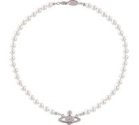 Mingkeda White Pearl Necklace Saturn Planet Pendant Necklace Minimalist Jewelry for Women Friend Girlfriend Birthday Anniversary Pearl