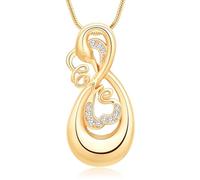mingkejw Infinity Heart Urn Necklaces for Ashes Swan Cremation Jewelry for Women Girls Stainless Steel Memorial Necklaces Ash Holder for Human Pets Keepsake Jewelry for Loved Ones with Fill Tool