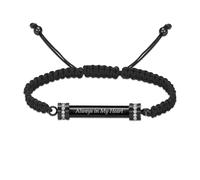 mingkejw Urn Bracelet for Ashes Cremation Jewelry Braided Rope Adjustable Bangle Stainless Steel Memorial Bracelets Ash Holder Keepsake Jewelry-Always in My Heart, 25.40 cm , Stainless Steel,