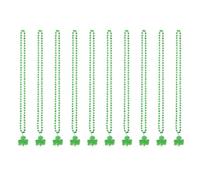 MINGLEA 10Pcs Patricks Day Beads Necklace Patricks Day Jewelry Accessories for Women Men Adult Kid Irish Festival Celebration