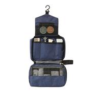 MINGLEA Compact Travel Toiletry Bag with Dry Wet Separation Design for Organizing Essentials Shower Bag, Navy Blue, Mass Beauty