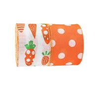 MINGLEA Easter 5 Yards Carrot Festive Ribbon for Crafting and Gift Wrapping Spring Harvest Polyester Ribbons