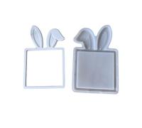 MINGLEA Easters Rabbits Silicone Candle Mould Flexible Demold Designs Food Grade Materials for Candle Soap Chocolate Crafting