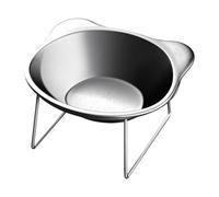 MINGLEA Elevated Cats Bowls Feeders Rustless Steel Bowl Stand with Weighted Base Feeding & Watering Pet Supply