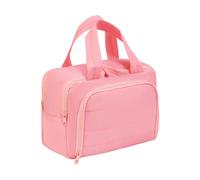 MINGLEA Fashionable Cosmetic Bag Double Opening Large Capacity Portable Handle for Travel Gym Daily Use Practical Toiletry Bags Spaci, A, Mass Beauty
