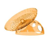 MINGLEA Hamster Flying Saucers Exercise Wheel with Hideouts House Quiet Rotates Hamster Running Wheel for Small Pet