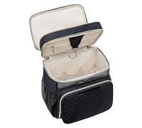 MINGLEA Multifunctional Travel Toiletry Bag Large Capacity Storage Container with Multi Compartments Bath Hanging Bag Toil, Black, Mass Beauty