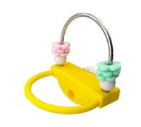 MINGLEA Parrots Perch Stand Chew Toy with Flower Design for Small Bird Interactive Play and Cage Exercise Entertainment Activity