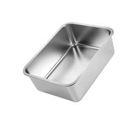 MINGLEA Stainless Steel Litter Box Cats Rabbits Odor Control Smooth Surfaces Stainless Steel Cats Litter Pans
