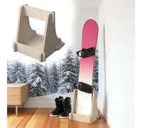 Minglez 1 Pair Ski Storage Rack for Pole/Boot, Heavy-Duty Skateboard Display Stand Floor Standing, Easy Install Longboard Snowboard for Indoor Corner