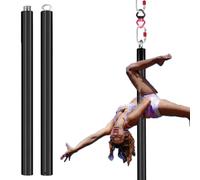 Minglez 6.6 ft / 9.8 ft Flying Pole for Aerial Dance, Portable Stripper Dancing Pole for Exercise, Professional Suspension Fitness Tube for Pub/Apartment(Black,2.0m/6.6ft)