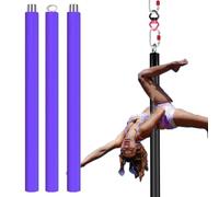 Minglez 6.6 ft / 9.8 ft Flying Pole for Aerial Dance, Portable Stripper Dancing Pole for Exercise, Professional Suspension Fitness Tube for Pub/Apartment(Purple,3.0m/9.8ft)