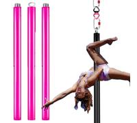 Minglez 6.6 ft / 9.8 ft Flying Pole for Aerial Dance, Portable Stripper Dancing Pole for Exercise, Professional Suspension Fitness Tube for Pub/Apartment(Pink,3.0m/9.8ft)
