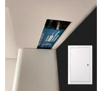 Minglez Access Door with Lock 350x450 400x600 200x500 250x600, Aluminium Inspection Hatch Access Panel White, Ceiling Access Box for Drywall/Plumbing(250x450mm/10x18in)