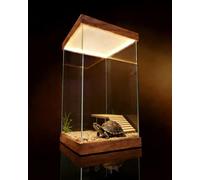 Minglez Acrylic Display Case 15 20 25 30 35 40 45 50 55 60 65 70 cm Narrow Show Box Storage with Lid, Rectangular Clear Acrylic Collectibles Case with Led, Countertop(40x40x70cm(16x16x27.5in))