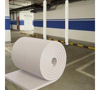 Minglez Anti Slip Pole Padding Wrap Roll, Self Adhesive Garage Wall Guard Strip for Corner, Wall Bumper Protector for Basketball/Dancing Pole(White)