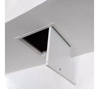 Minglez Ceiling Access Panel for Drywall 12x12 8x8 14x14 16x16 23.6x23.6in, Inspection Hatch Replacement Lid with Lock, White Wall Hole Cover Aluminum Alloy(350x550mm/14x21.7in)