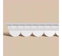Minglez Coving for Ceilings Flexible Crown Molding with Floral, Decorative Mirror Edge Trim for Bathroom/Frame Border, Self Adhesive Cabinet Crown Trim Kit for Corner(Style F)