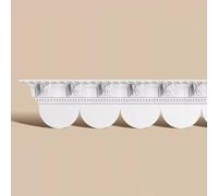 Minglez Coving for Ceilings Flexible Crown Molding with Floral, Decorative Mirror Edge Trim for Bathroom/Frame Border, Self Adhesive Cabinet Crown Trim Kit for Corner(Style E)