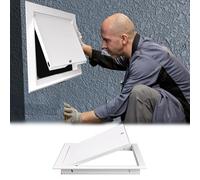 Minglez Drywall Small Access Panel Door 16x16 14x14 10x10 12x12in, Plumbing Wall Hole Cover Plate for Concealed Kitchen Drain Pipe, Fuse Box Cover for Cabinet(150x400mm/6x16in)