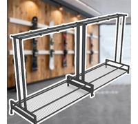 Minglez Floor Standing Skateboard Rack for Snow Board, Movable Ski Storage Holders for Garage Gear/Snowboard Accessories, 120 cm Tall Longboard Display Stand(Holds 16 pcs(8 Pair))