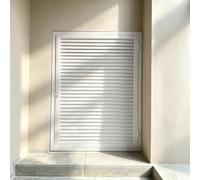 Minglez Hinged Gable Vent Access Door with Louvered Panels and Handle