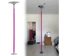 Minglez Pink Stripper Pole with Extension Dance Poles, Adjustable Silicone Pole Dancing Pole for Exercise, Strip Steel Pole for Pub/Gym/Club((2.3-2.75m/7.5-9ft) pole Set)