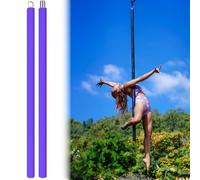 Minglez Professional Aerial Flying Pole with Silicone Warp, Portable Pole Dancing Pole for Home/Gym/Yoga Room, Removable Flying Tube Stripper Pole(Purple)