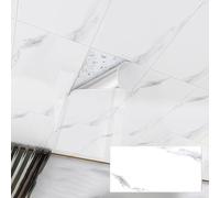 Minglez Self Adhesive Ceiling Tiles Peel and Stick, Ceiling and Wall Panels White with Textured, Apartments Dorm Suspended Ceiling Tiles for Popcorn Wall(8pack)